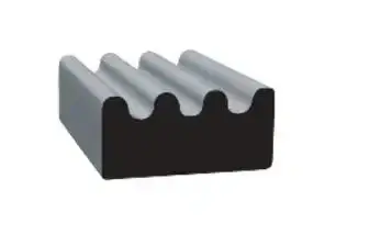 0.375" X 0.188" Ribbed Epdm Rubber Hose With H2 Black Finish 1