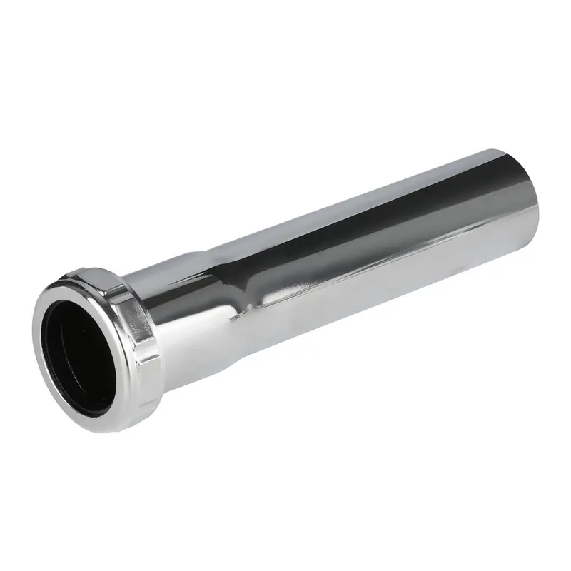 1-1/4-Inch Chrome-Plated Brass Slip-Joint Sink Drain Extension Tube (6 Inches, 20-Gauge) 1