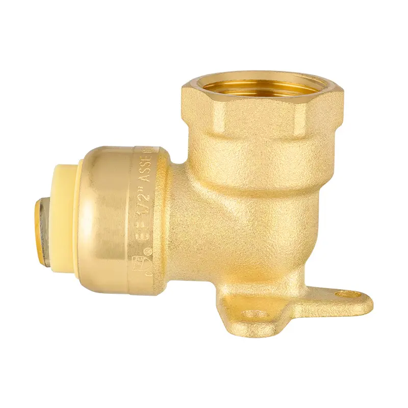 1/2" Female Push-Fit Drop Ear Elbow Fitting With Flange Mount 1
