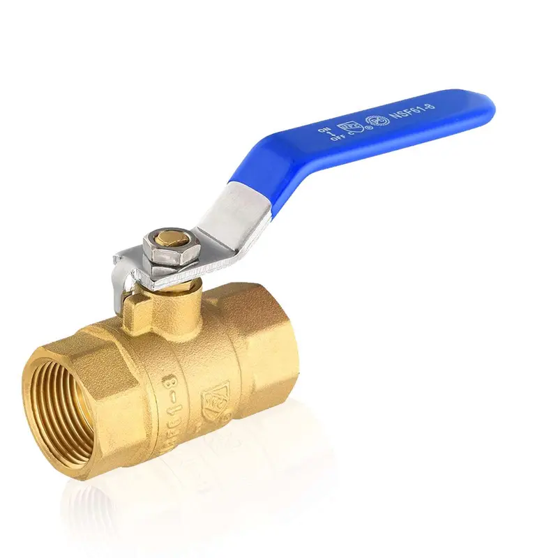 1/2-Inch Lead-Free Female Npt Ball Valve – Blue Handle 1