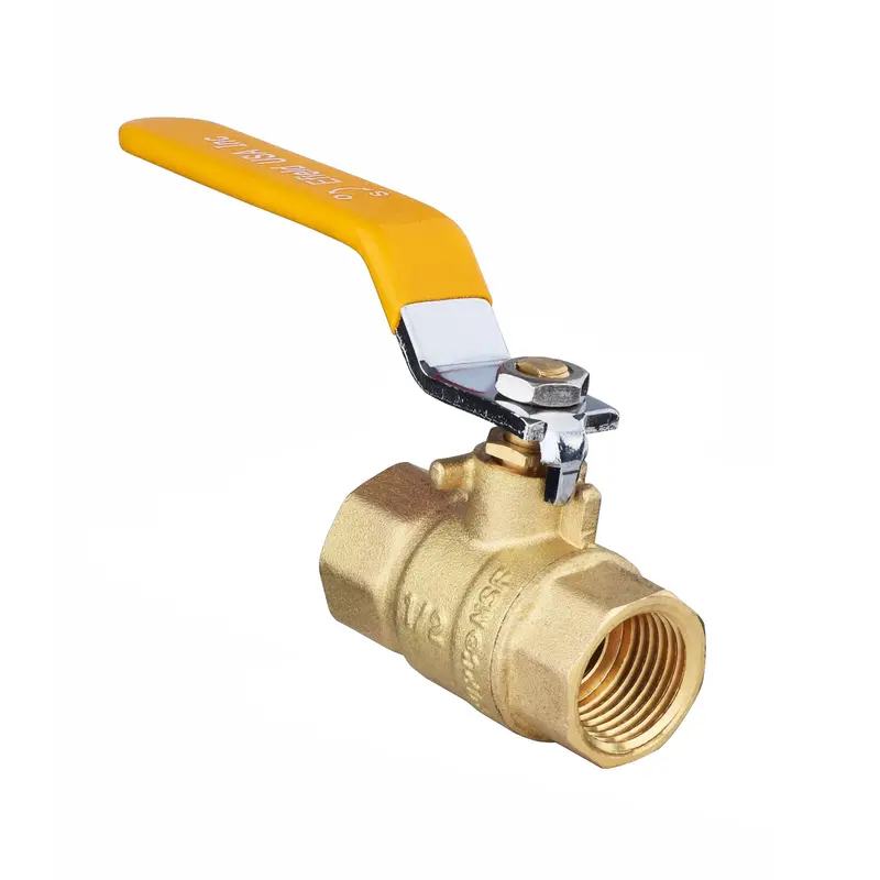 1" Female Npt Lead-Free Brass Ball Valve – Industrial-Grade Yellow Handle 1