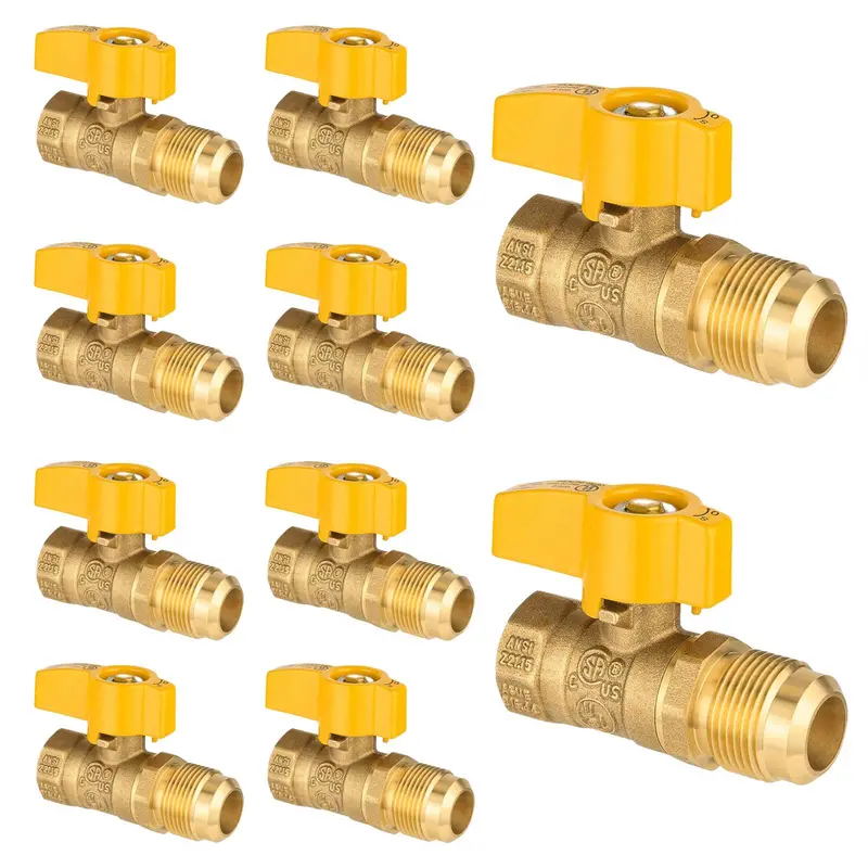 10-Pack 1/2-Inch Fnpt-To-1/2-Inch Od Flare Shut-Off Valve 1
