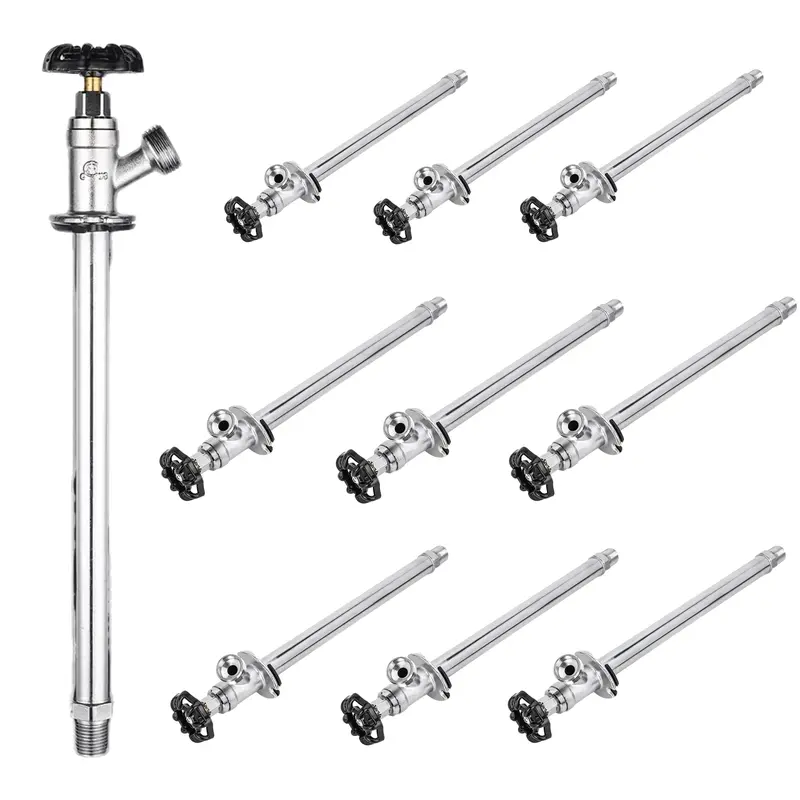 10-Pack 1/2" Mip × 3/4" Hose Bibb – 10" Frost-Free Sillcock 1