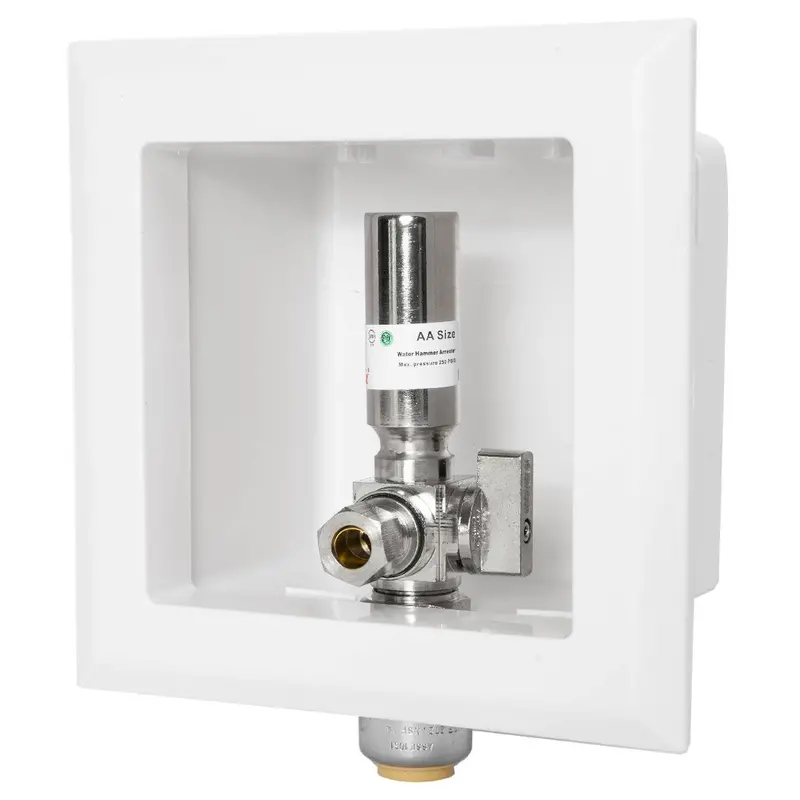 10-Pack 1/2" Push-Fit Dishwasher Outlet Box With Integrated Stainless Steel Water Hammer Arrestor 1