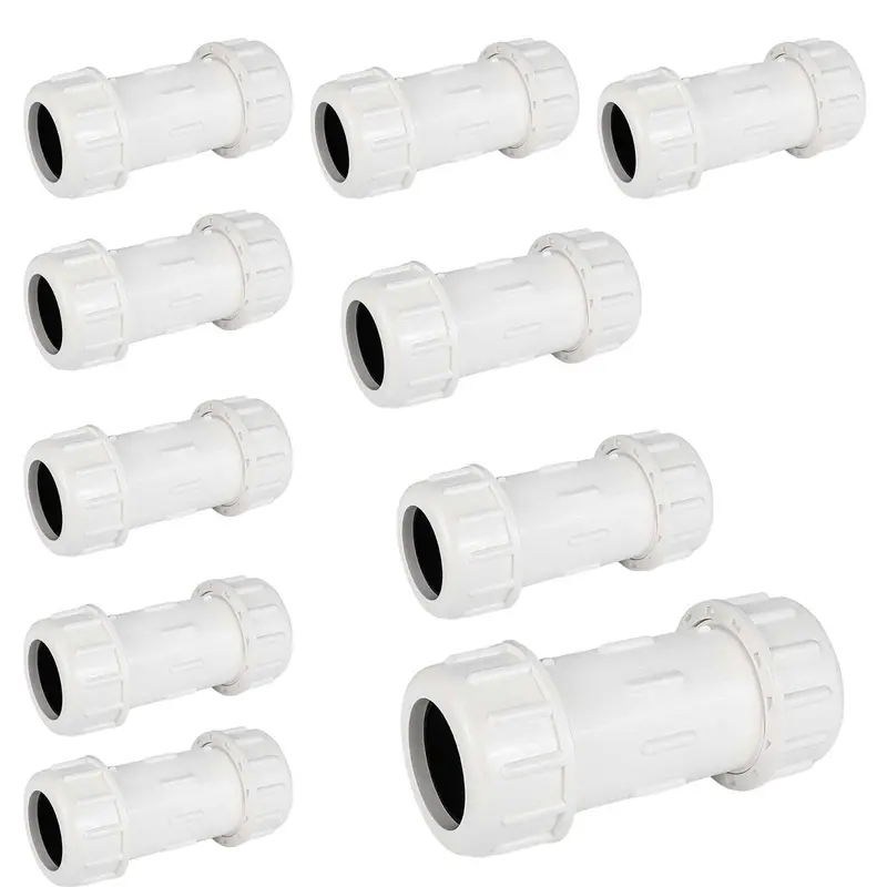 10-Pack 3/4-Inch Pvc Compression Coupling Fittings 1