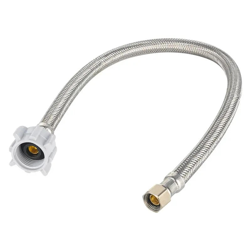 10-Pack 3/8-Inch Compression X 7/8-Inch Braided Stainless Steel Toilet Supply Hose – 20-Inch Length 1