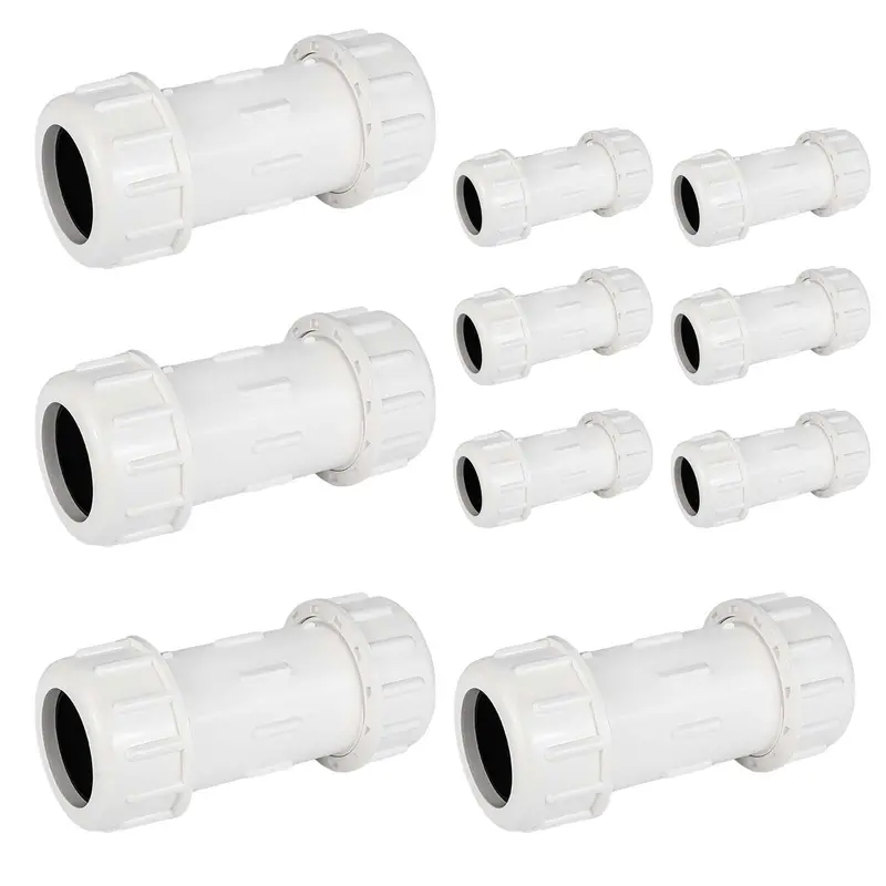 10-Pack 3 Inch Pvc Compression Coupling Sleeve 1
