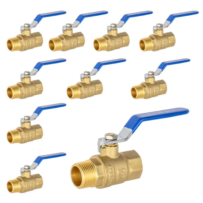 10-Pack Lead-Free 3/4-Inch Fip X Mip Full-Port Brass Ball Valve 1