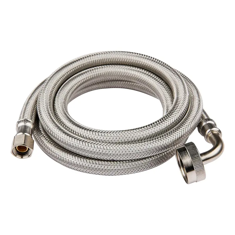 10-Pack Premium Braided Stainless Steel Dishwasher Hose: 10-Foot With 90° Fgh Elbow 1