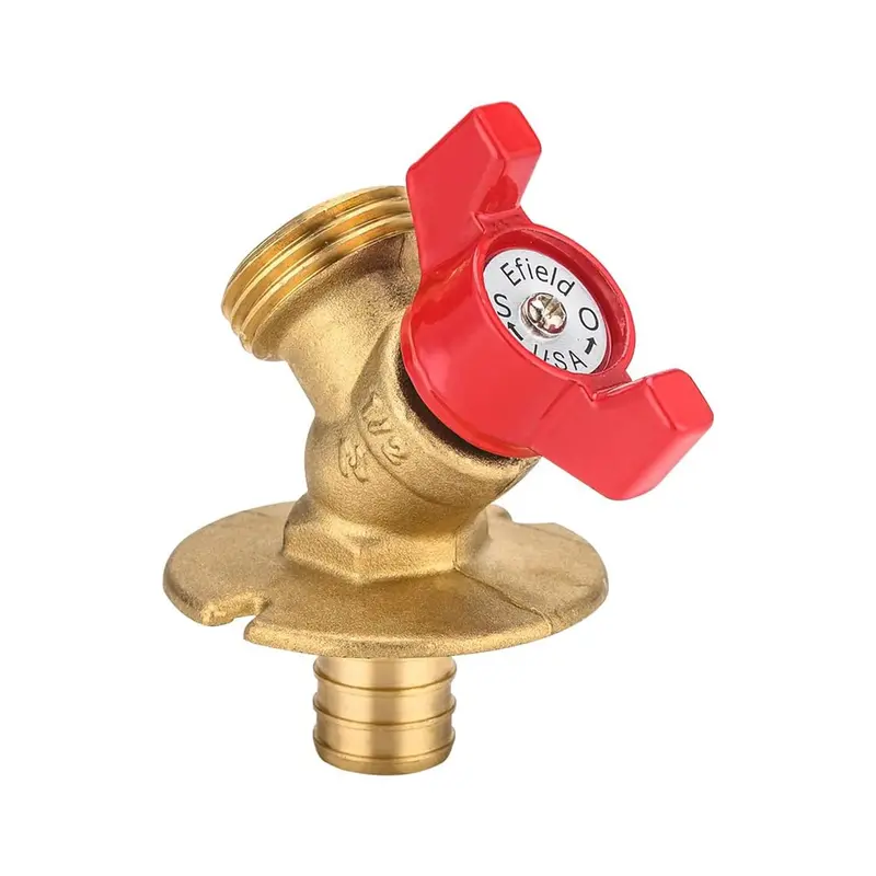 10-Pack Red Pex Crimp Sillcock Valve: 3/4-Inch Pex X 3/4-Inch Nh 1