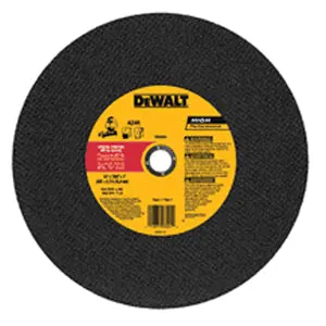 14-Inch Type 1 Metal-Cutting Chop Saw Disc — Dewalt A24T Design 1