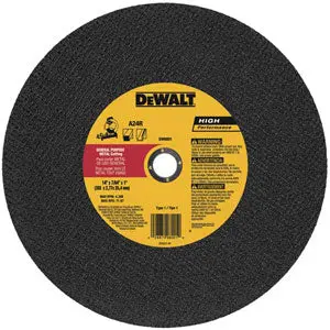 14-Inch Type 1 Metal-Cutting Chop Saw Wheel — Dewalt A24R Abrasive 1