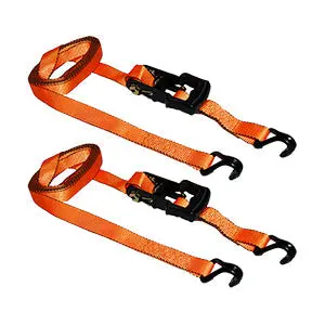16-Inch X 1.25-Inch Ratchet Tie-Down Straps – 2-Pack, Heavy-Duty Securing Kit 1