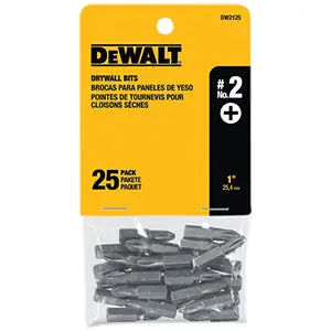 #2 Phillips Drywall Bit Tips — 1-Inch Length, 25 Per Pack 1