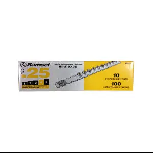 .25-Caliber Yellow Strip Load – 100-Count Fastening Cartridge 1
