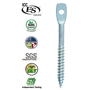 3-Inch Eye Lag Screw For Wood – Pack Of 100 Heavy-Duty Fasteners 1