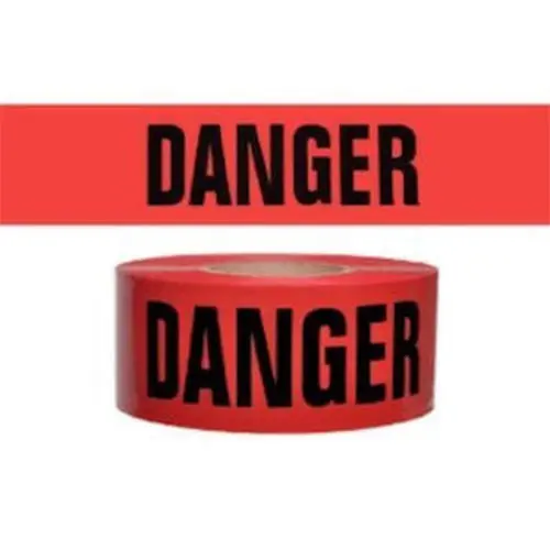 3-Inch Red Reinforced Danger Tape – 500 Feet, 7-Mil Strength 1