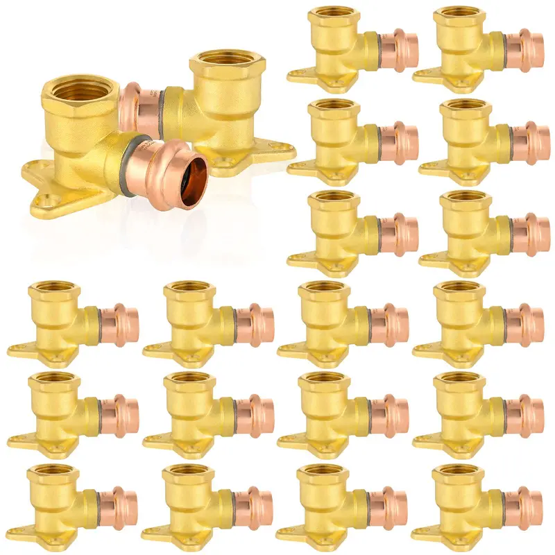 30-Pack 1/2 Inch Lead-Free Press-Fit Copper Drop Ear Elbow 1