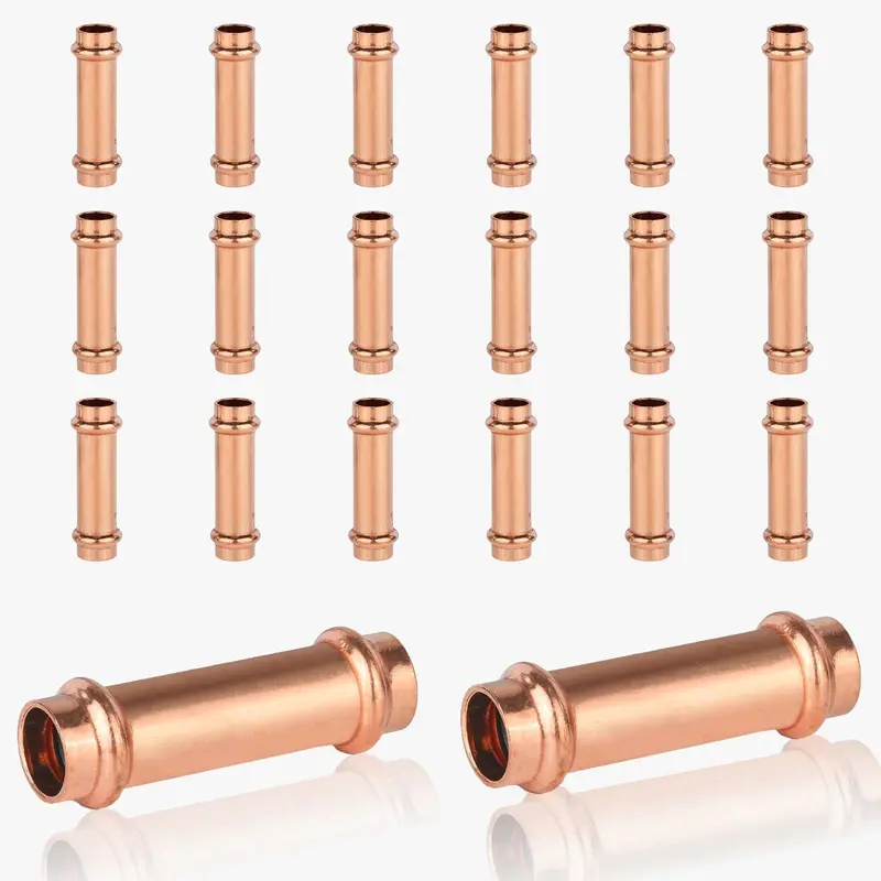 30-Pack 1/2-Inch Press Copper Extended Coupling – Lead-Free 1