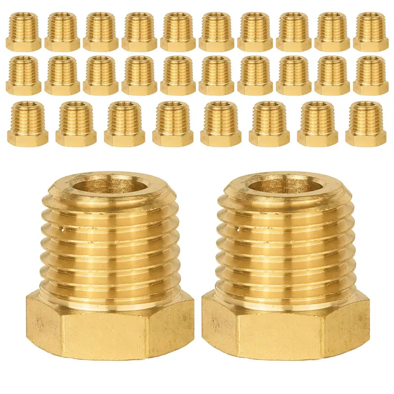 30-Pack 1/4-Inch Brass Plug Fitting 1