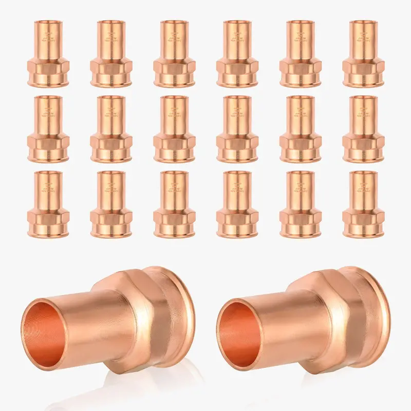 30-Pack 1-Inch Ftg Press To 1-Inch Female Threaded Copper Street Adapter (Lead-Free) 1