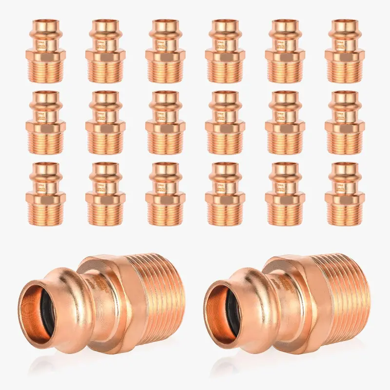 30-Pack 1-Inch Press-Fit Copper × 3/4-Inch Male Threaded Adapter (Lead-Free) 1