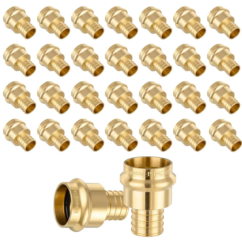 30-Pack 1-Inch Press-To-3/4-Inch Pex Expansion Brass Adapter (Lead-Free) 1