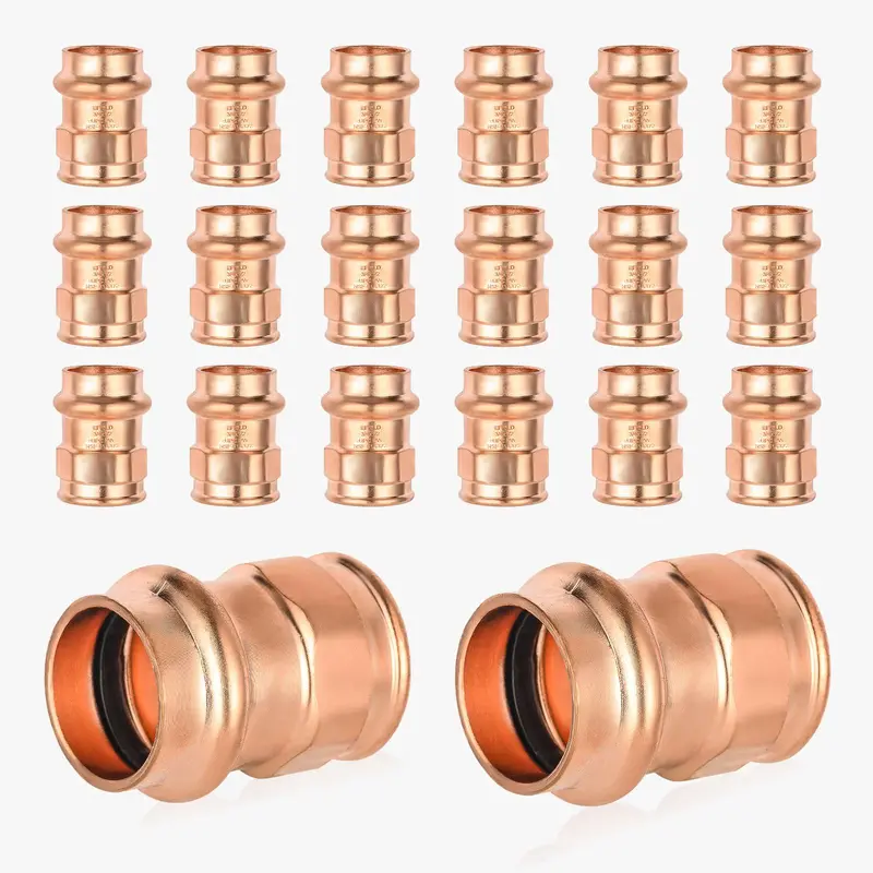 30-Pack 1" Press-Fit Copper × 3/4" Female Threaded Adapter – Lead-Free Certified 1