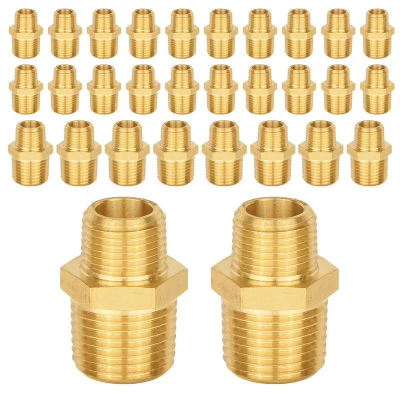30-Pack 3/4-Inch × 1/2-Inch Male Npt Brass Hex Adapters 1