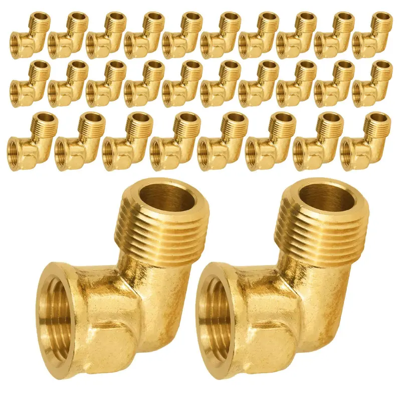 30-Pack 3/8-Inch Mnpt × Fnpt Brass Elbow Fittings 1