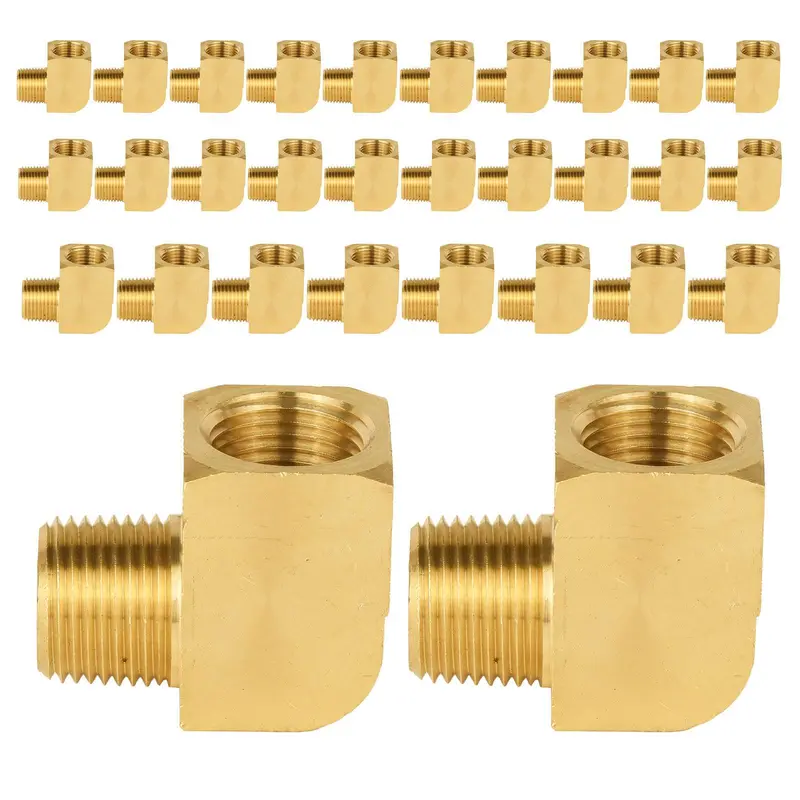 30-Pack Brass Elbow Adapter – 3/8" Mnpt × Fnpt 1