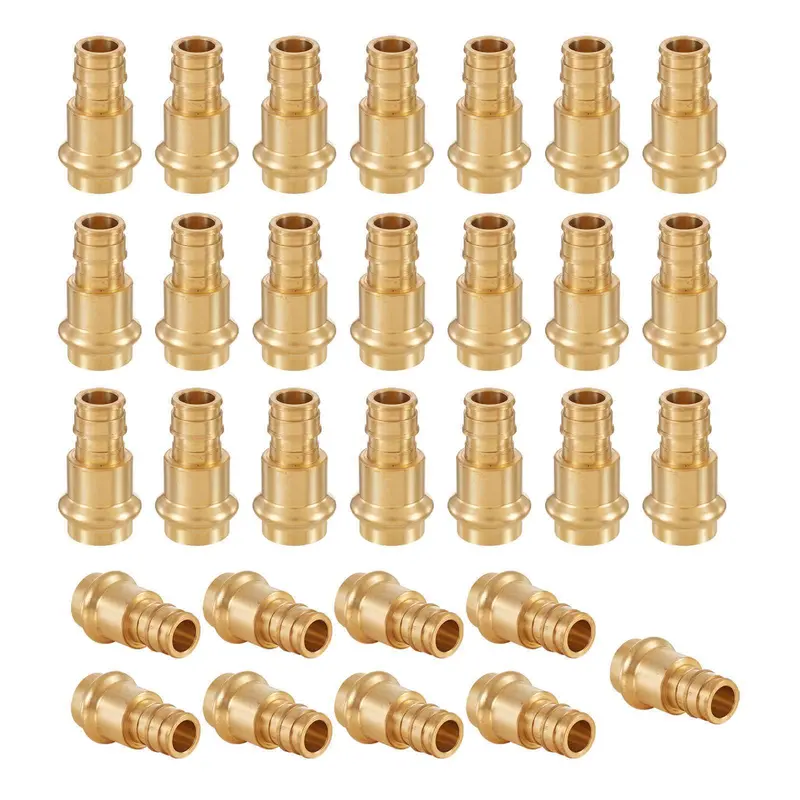30-Pack Lead-Free Brass Press-To-Pex Expansion Adapter – 1-1/4 Inch Press X 1-1/4 Inch Pex 1