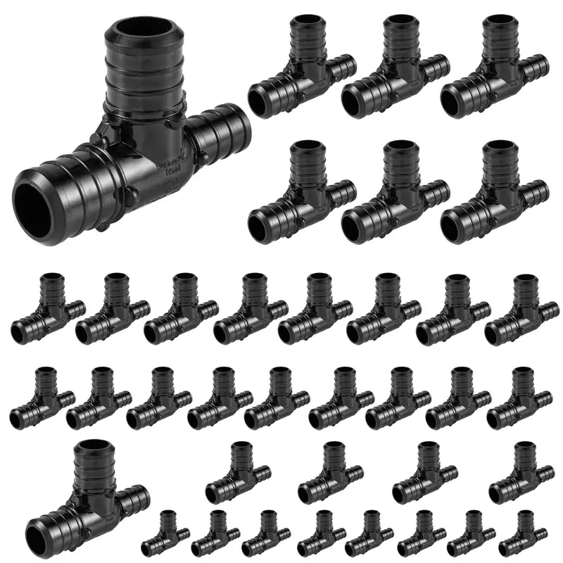 30-Pack Pex-B Crimp 3/4-Inch × 1/2-Inch × 1/2-Inch Ppsu Branch Tee 1