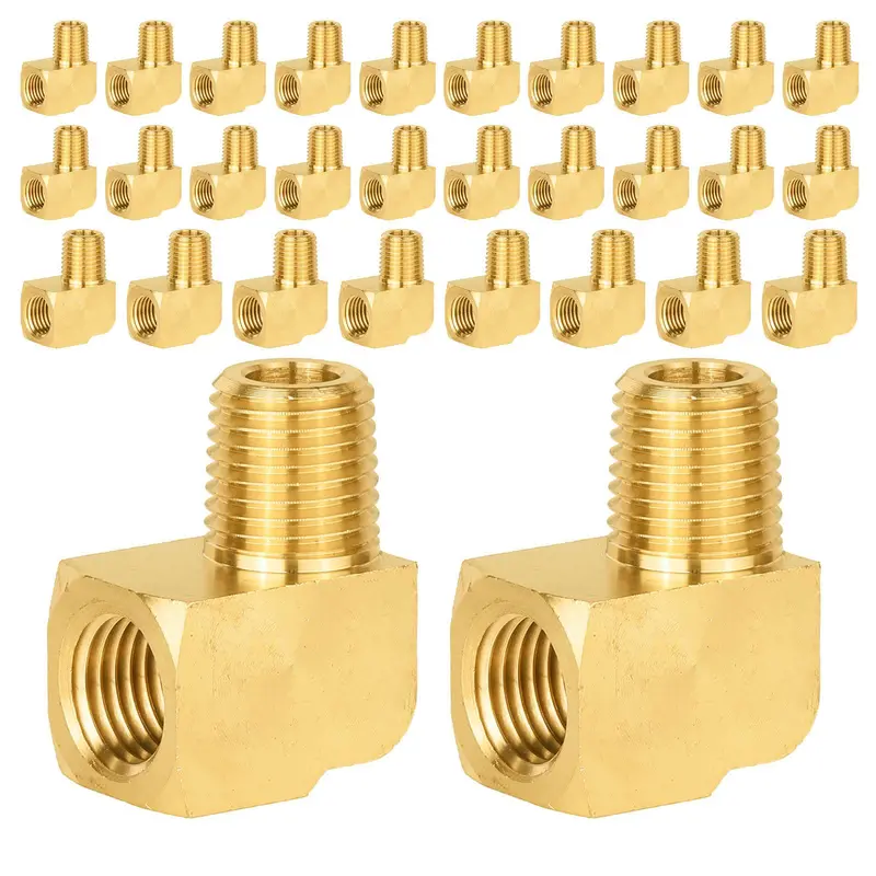 30-Unit Extruded Brass Elbow: 1/4" Male To Female Npt 1