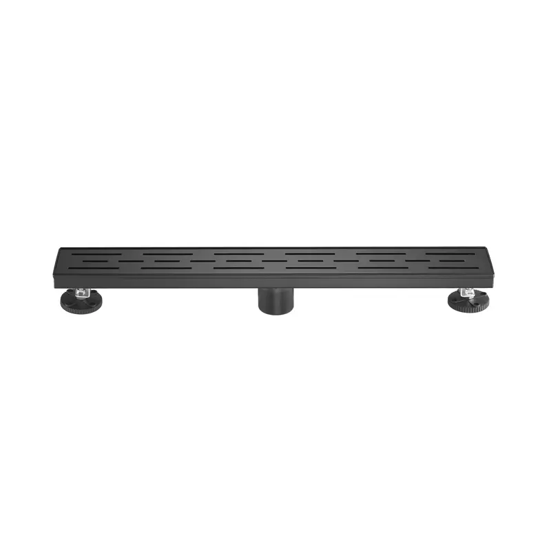 36-Inch Linear Shower Drain In Matte Black – 304 Stainless Steel With Removable Grate & Hair Strainer 1