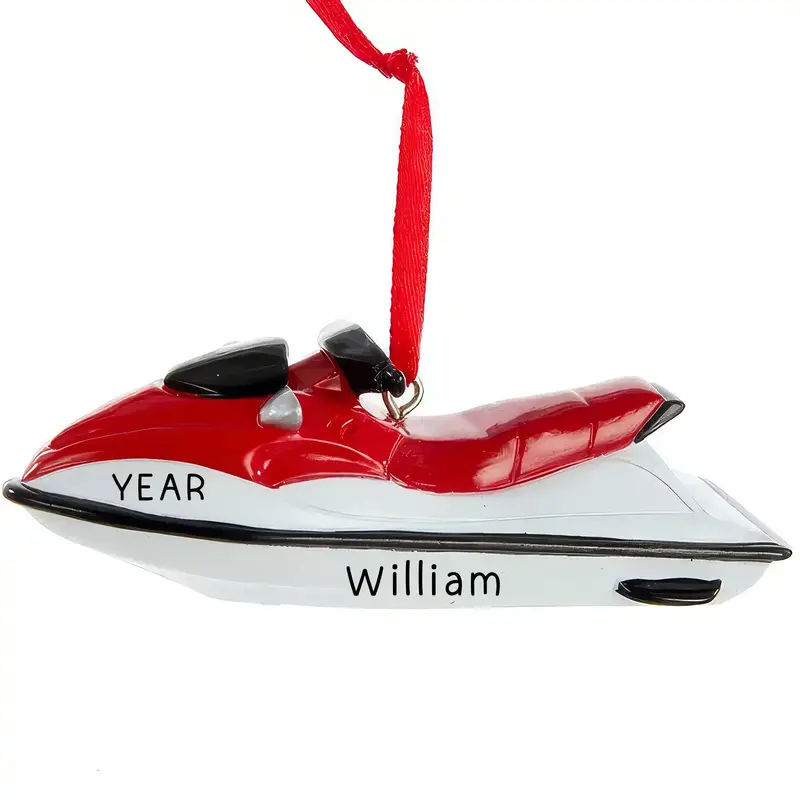 3D Jet Ski Personalized Christmas Ornament 1
