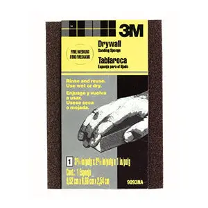 3M Compact Drywall Sanding Sponge – Dual-Grit (Fine/Medium), 2" X 3" 1