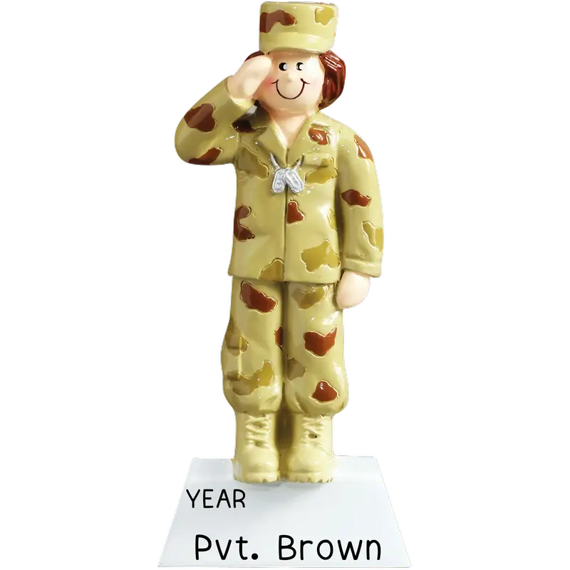 Army Woman Holiday Ornament – Honoring Female Service Members 1