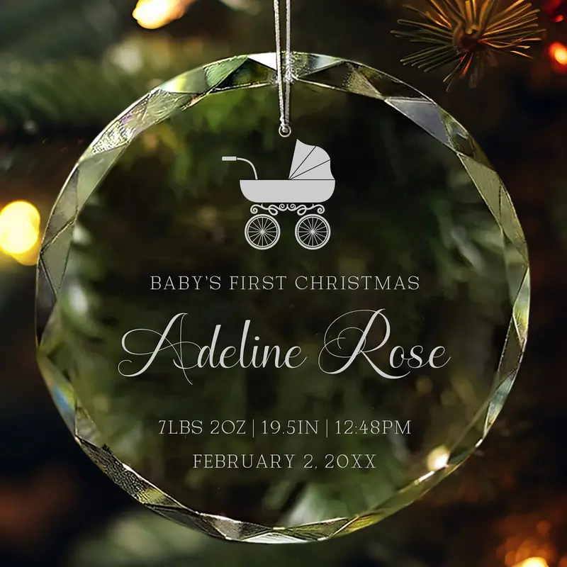 Baby Carriage Ornament – First Christmas Keepsake 1