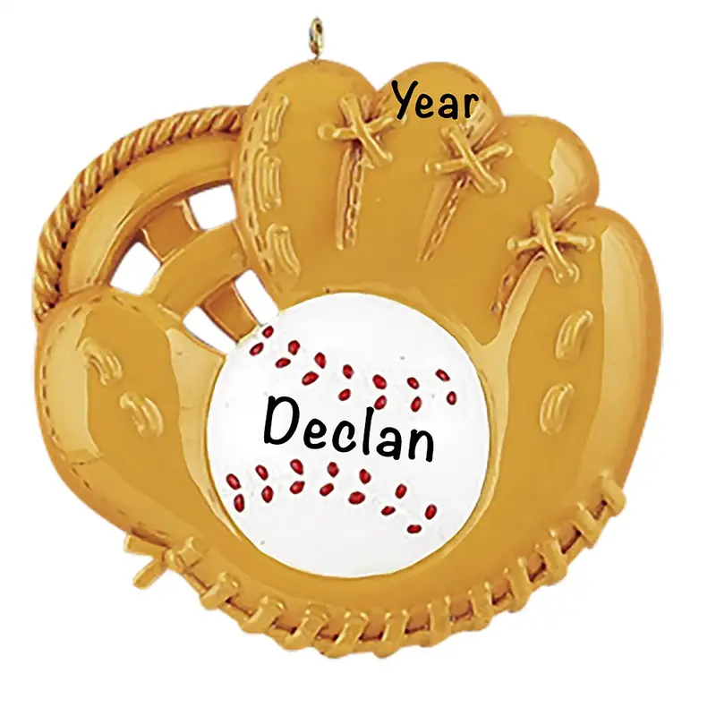 Baseball Catcher Mitt Holiday Ornament 1