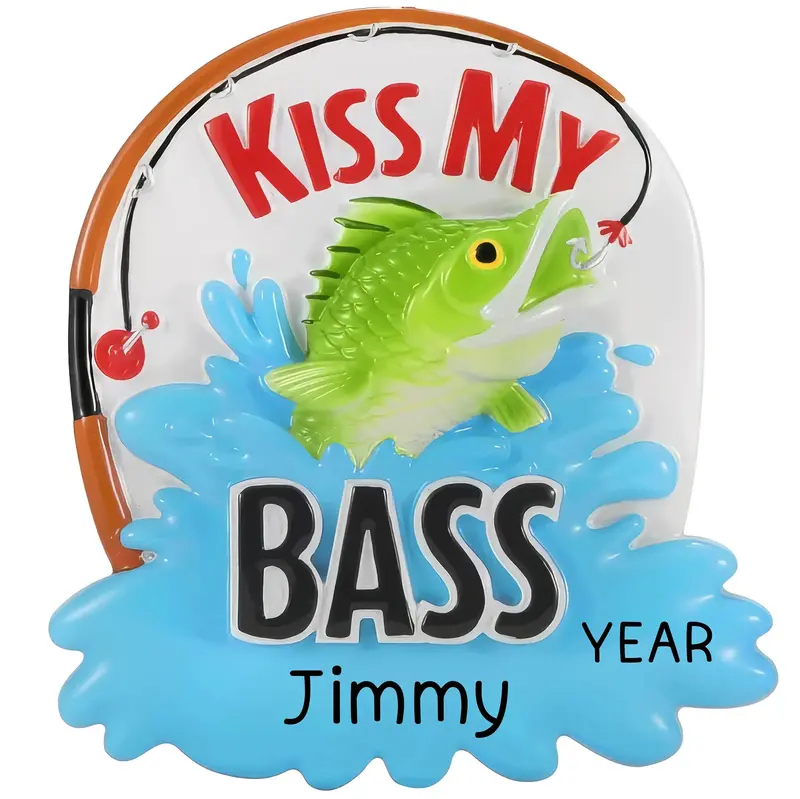 Bass Fishing Ornament – Angler-Themed Christmas Decor 1