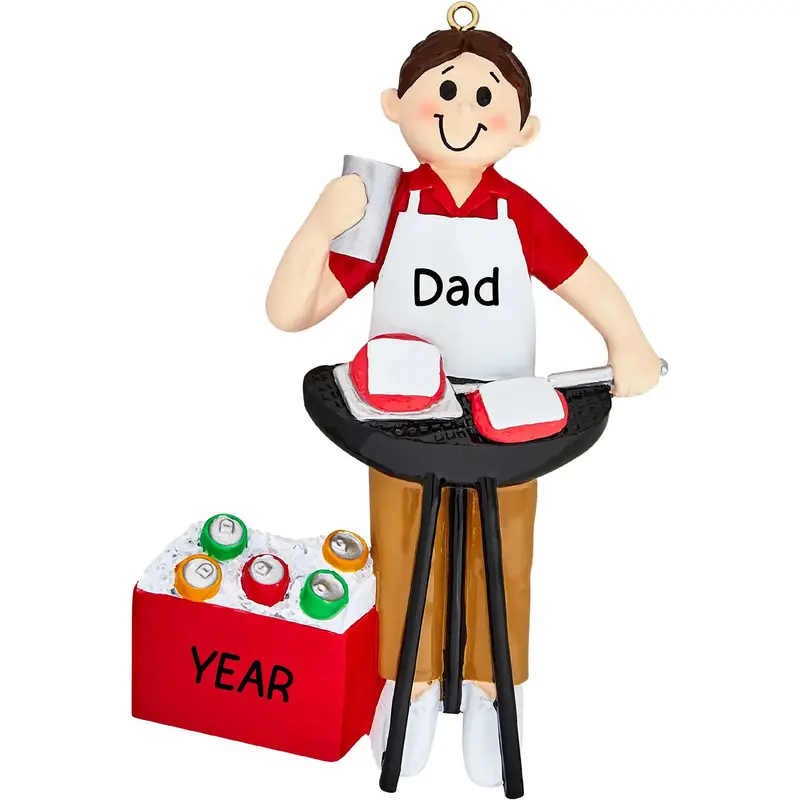 Bbq Grill Master Personalized Christmas Ornament 1