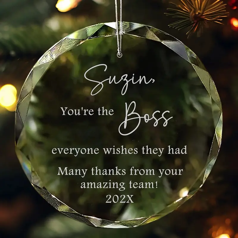 Best Boss Recognition Ornament – Personalized Thank-You Decor 1