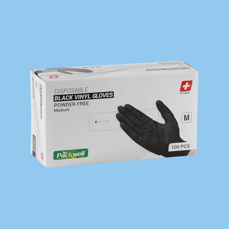 Black Vinyl Industrial Disposable Gloves – Wholesale Uae 1