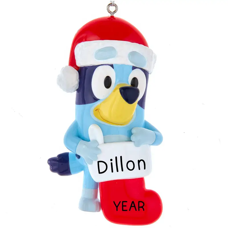 Bluey Stocking-Themed Christmas Ornament 1