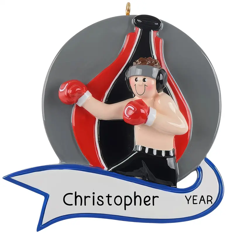Boxing Fan Personalized Christmas Ornament 1