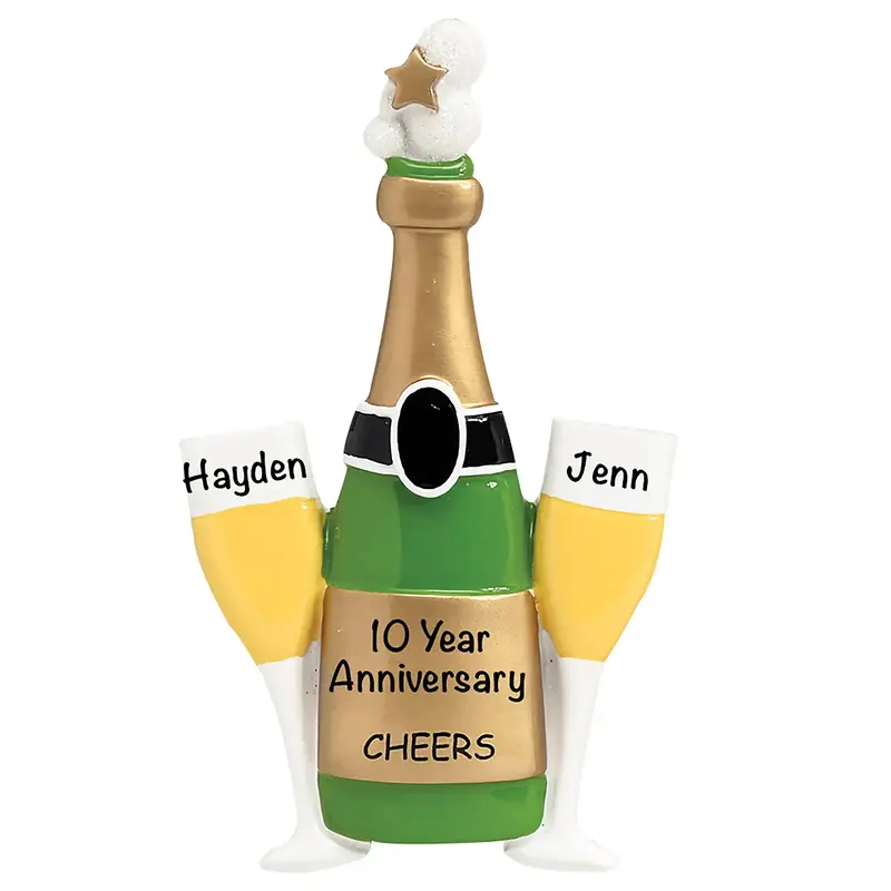 Champagne Celebration Anniversary Ornament 1