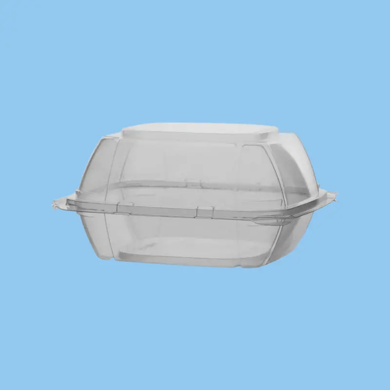 Clear Hinged Burger Box – 5-Inch Size, 500-Count (50 × 10 Packets) 1