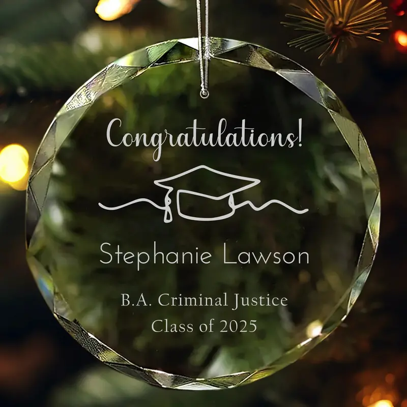 Congratulations Graduate Ornament – Personalized Class Of 2025 Decoration 1