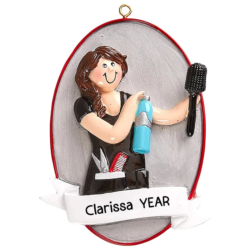 Cosmetologist-Themed Custom Christmas Ornament 1